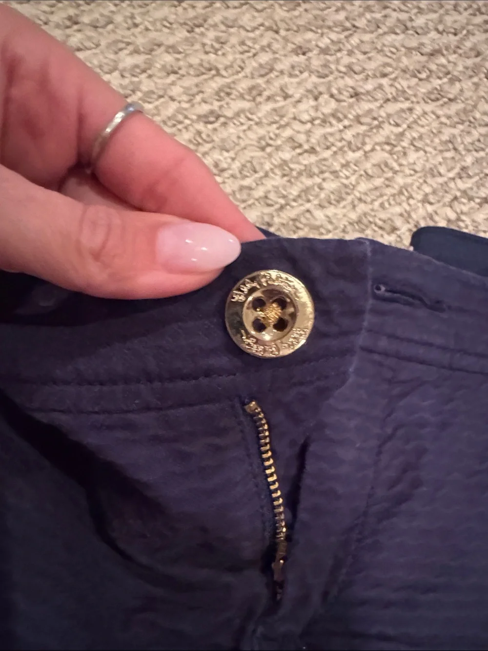Lilly Pulitzer Navy Scalloped Hem Skort - Picture 4 of 6